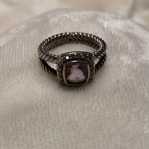 David Yurman Amethyst Petite Albion Ring SZ 8